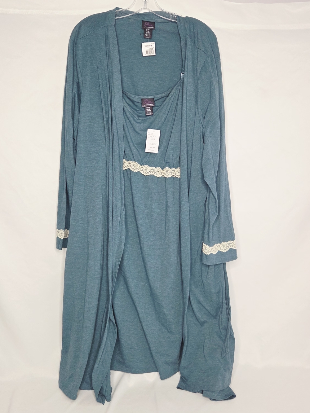 NWT Oh Baby Nursing Nightgown & Robe 2pc Set By Motherhood Maternity 3X